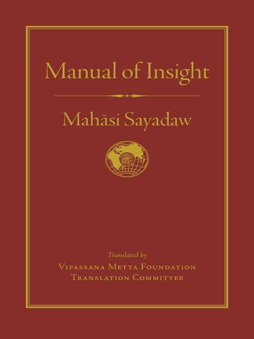 Title details for Manual of Insight by Mahasi Sayadaw - Wait list